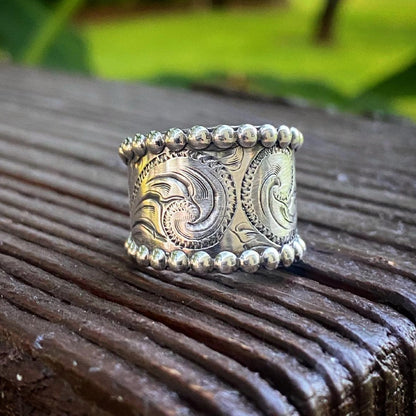 Sterling Silver Engraved Ring